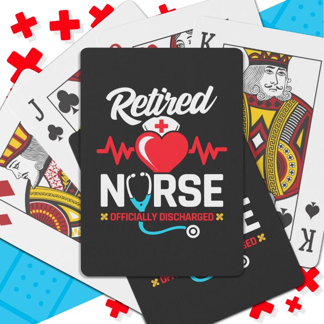 Officially Discharged Retired Nurse Retirement Playing Cards (Creator Uploaded)