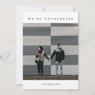 Officially Divorced Modern Announcement Photo Card