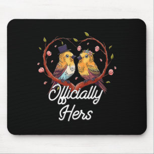 Officially Hers Wedding Husband And Wife Bride And Mouse Pad