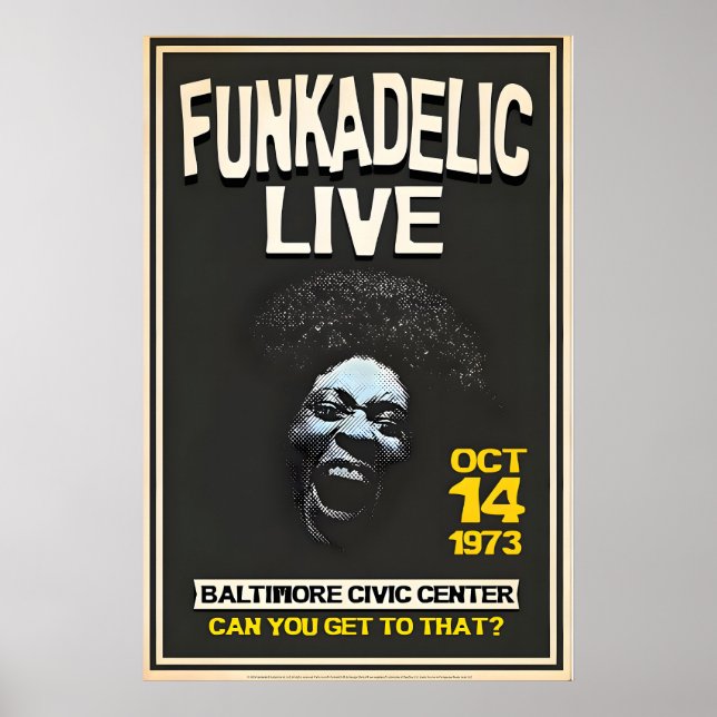 Officially Licensed Funkadelic Maggot Brain Live Poster (Front)