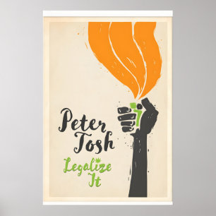 Officially Licensed Peter Tosh Legalize it Music Poster