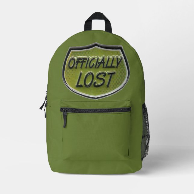Officially Lost Green  Backpack (Front)