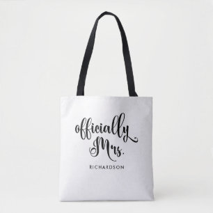Officially Mrs New Bride Personalised Tote Bag