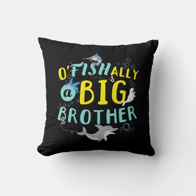 Officially - O'Fishally a Big Brother Pun Cushion (Front)