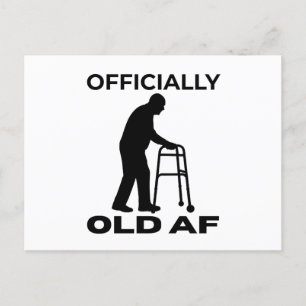 Officially Old AF Holiday Postcard