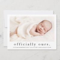 Officially Ours Minimal Photo Adoption