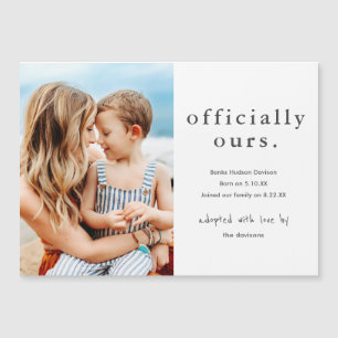 Officially Ours Photo Adoption Announcement
