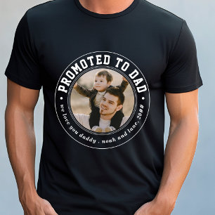 Officially Promoted to Dad Classic Badge Photo T-Shirt