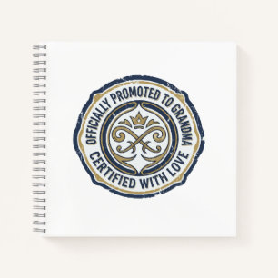 Officially Promoted to Grandma Announcement Notebook