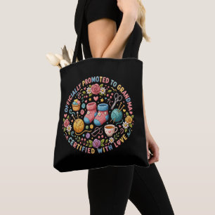 Officially Promoted to Grandma Announcement Tote Bag
