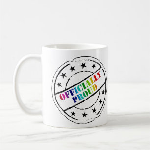 "Officially Proud" gay pride  Coffee Mug
