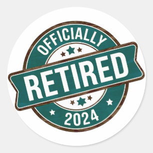 Officially retired 2024 classic round sticker