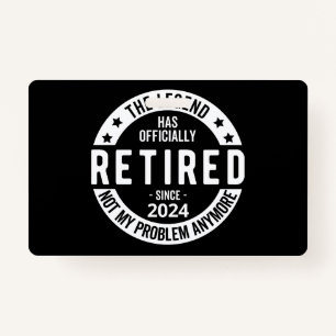 officially Retired 2024 ID Badge