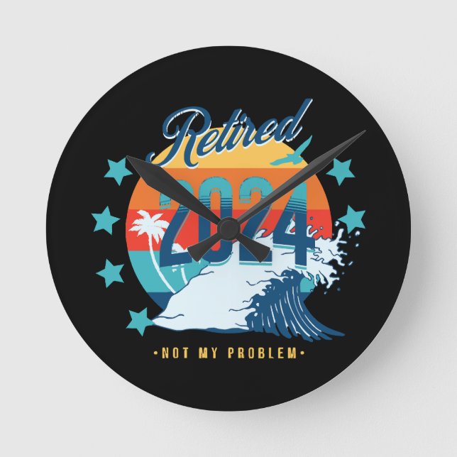 Officially Retired 2024 Round Clock (Front)