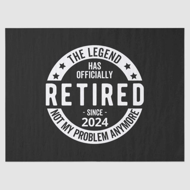 officially Retired 2024 Tissue Paper (Front)