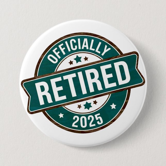 Officially retired 2025 7.5 cm round badge (Front)