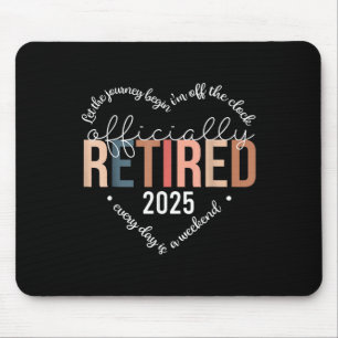 Officially Retired 2025 Heart Shirt For Women Mouse Pad