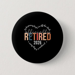 Officially Retired 2025 Heart Shirt For Women Reti 6 Cm Round Badge