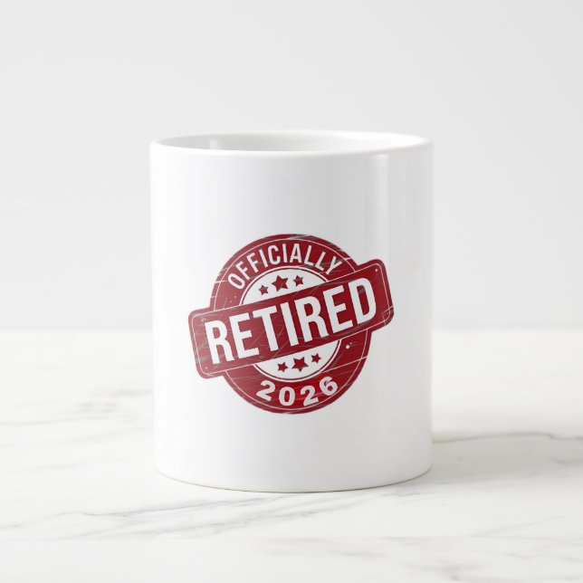 Officially retired 2026 large coffee mug (Front)