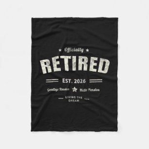 Officially Retired 2026 Mother Vacation Mom Holida Fleece Blanket