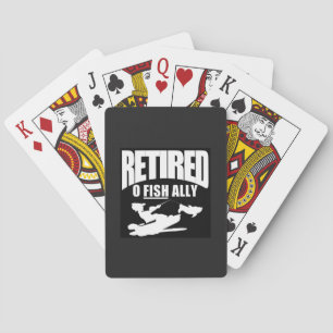 Officially retired fisherman napkins playing cards