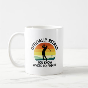 Officially Retired Golf Coffee Mug