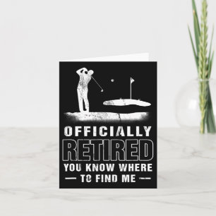 Officially-retired Golf Dad Golfing Retirement Gol Card