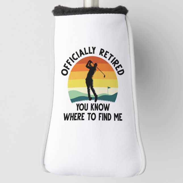 Officially Retired Golf Head Cover (Rotate 90)