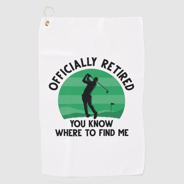 Officially Retired Golf Towel (Front)