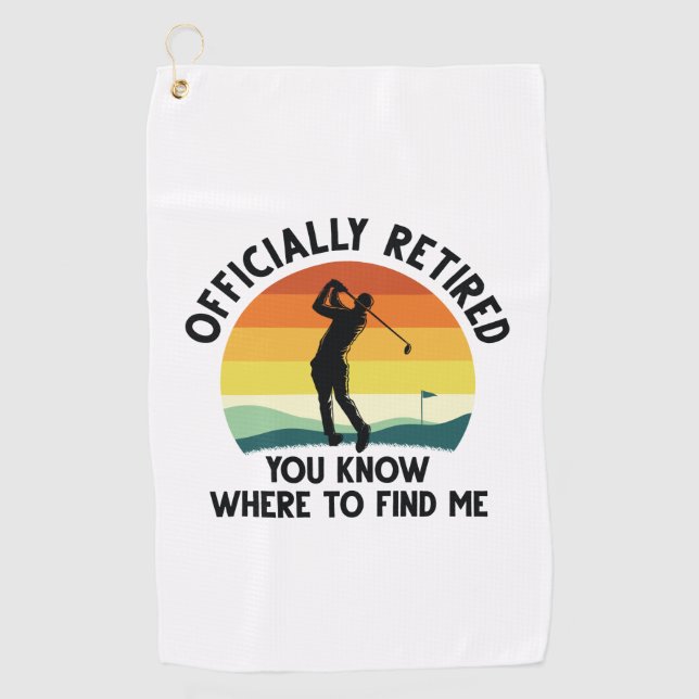 Officially Retired Golf Towel (Front)