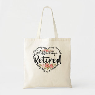 Officially Retired Heart Cute Retirement Gifts Tote Bag