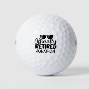 Officially Retired Personalised Name Retirement Golf Balls