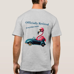 Officially Retired Pink Flamingo in Convertible T-Shirt