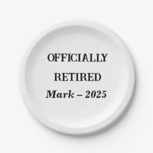 Officially Retired Plate Custom Name & Year Design