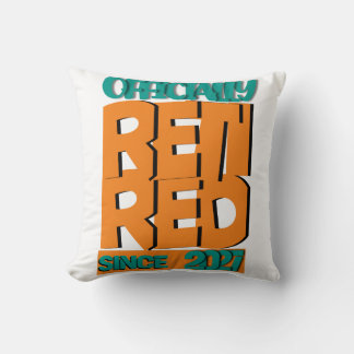 Officially Retired Since 2027 Funny Retirement Cushion