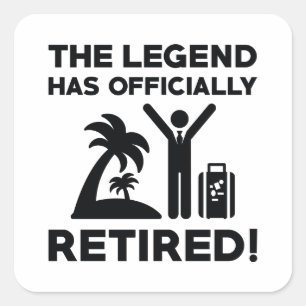 Officially Retired Square Sticker