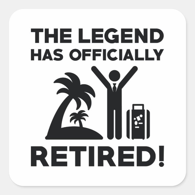 Officially Retired Square Sticker (Front)