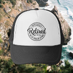 Officially Retired Trucker Hat<br><div class="desc">Celebrate your loved one's retirement with our Officially Retired Phone Case. This classic black and white design is simple yet stylish,  making it the perfect gift for him. Let him show off his legendary status in a funny and lighthearted way. It's not just a case,  it's a celebration!</div>