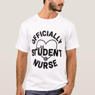 Officially Student Nurse Heart Stethoscope T-Shirt
