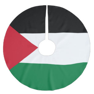 officially the State of Palestine country flag Brushed Polyester Tree Skirt