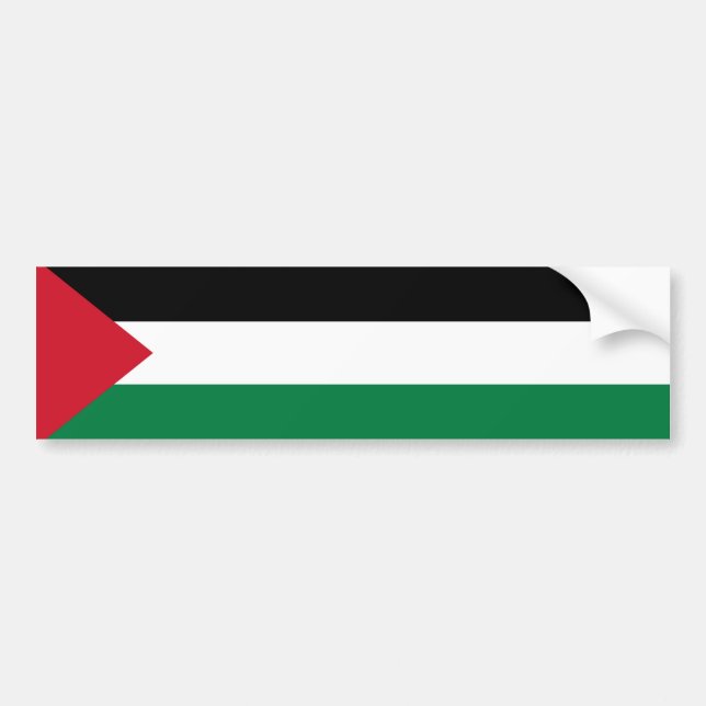 officially the State of Palestine country flag Bumper Sticker (Front)