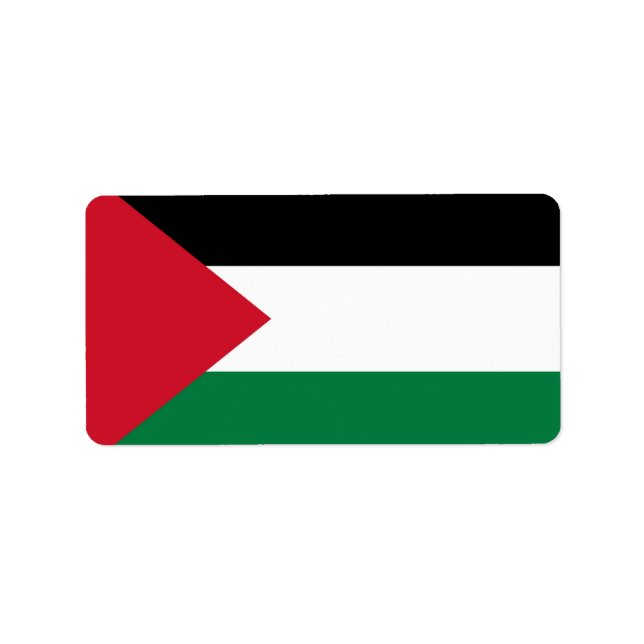 officially the State of Palestine country flag Label (Front)