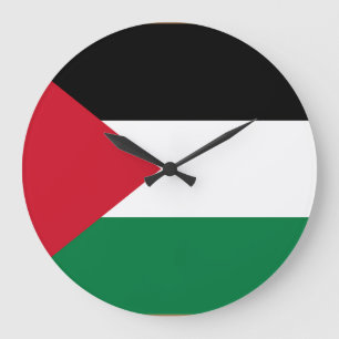 officially the State of Palestine country flag Large Clock