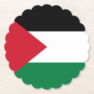 officially the State of Palestine country flag  Paper Coaster