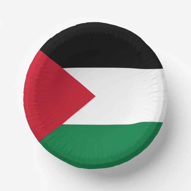 officially the State of Palestine country flag  Paper Plate (Front)