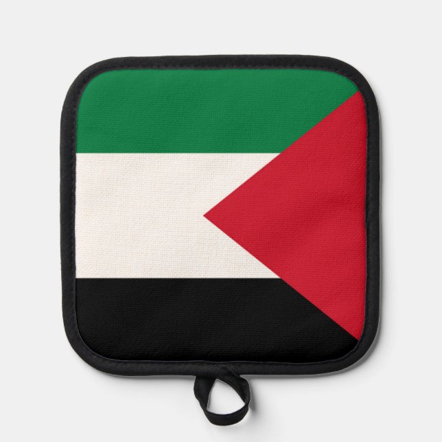 officially the State of Palestine country flag  Pot Holder (Front)