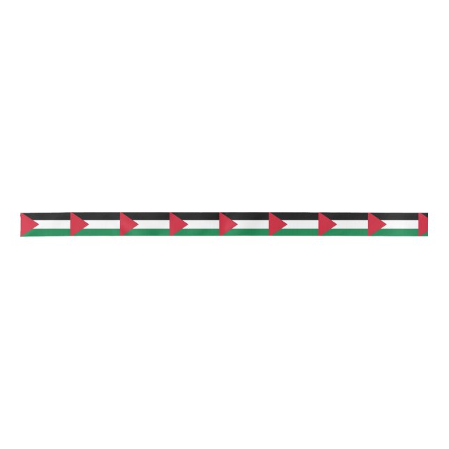 officially the State of Palestine country flag Satin Ribbon (Front)