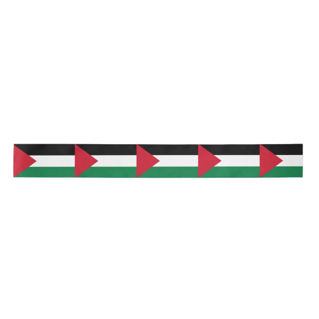 officially the State of Palestine country flag Satin Ribbon (Front)