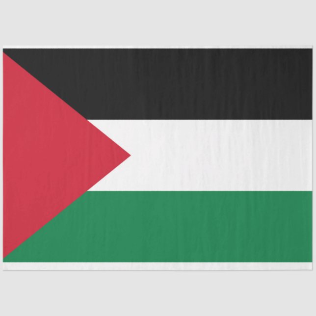 officially the State of Palestine country flag Tissue Paper (Front)