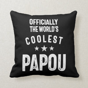 Officially The World's Coolest Papou Father Gift Cushion